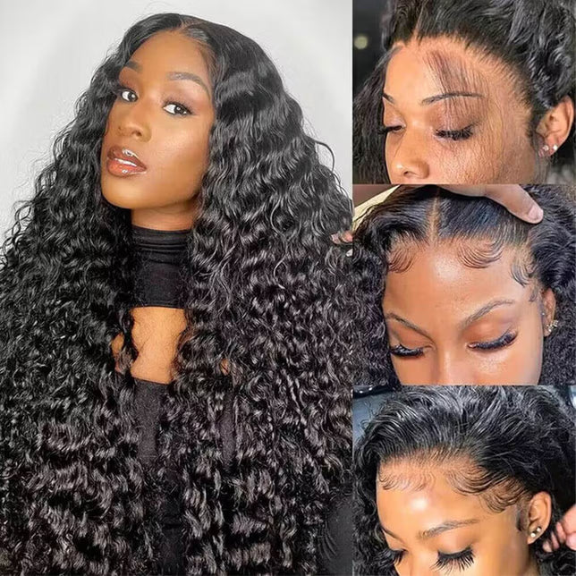 Sold Out-Emma Glueless Deep Wave 4x4 Lace Closure Wig Pre Plucked Curly Human Hair
