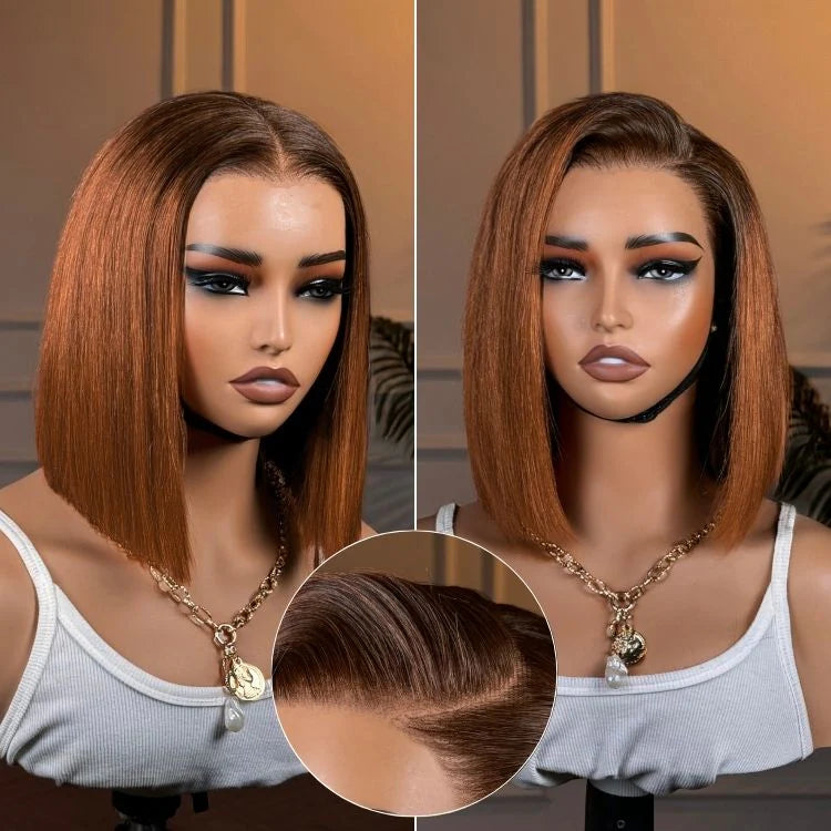 Emma New! 13X4 250% Density Supper Double Drawn Bob Wig Pre Plucked Flash Sale