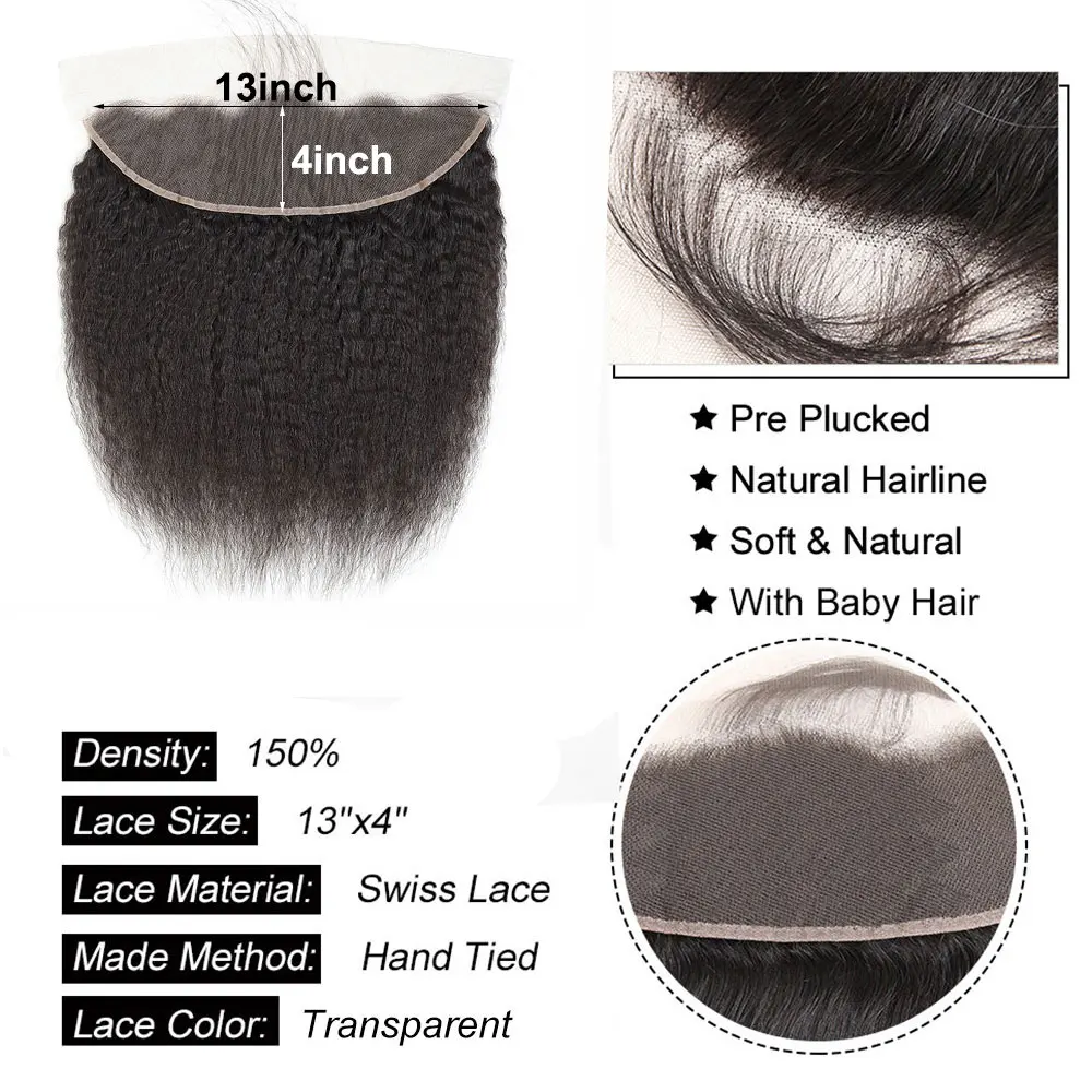 Emma Kinky Straight 13x4 Lace Frontal Human Hair
