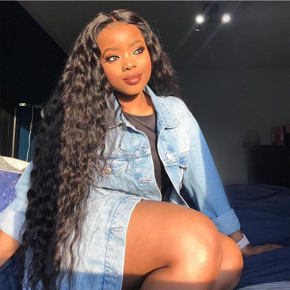 Emma Deep Wave 4x4 Lace Closure Wig Pre Plucked Curly Human Hair