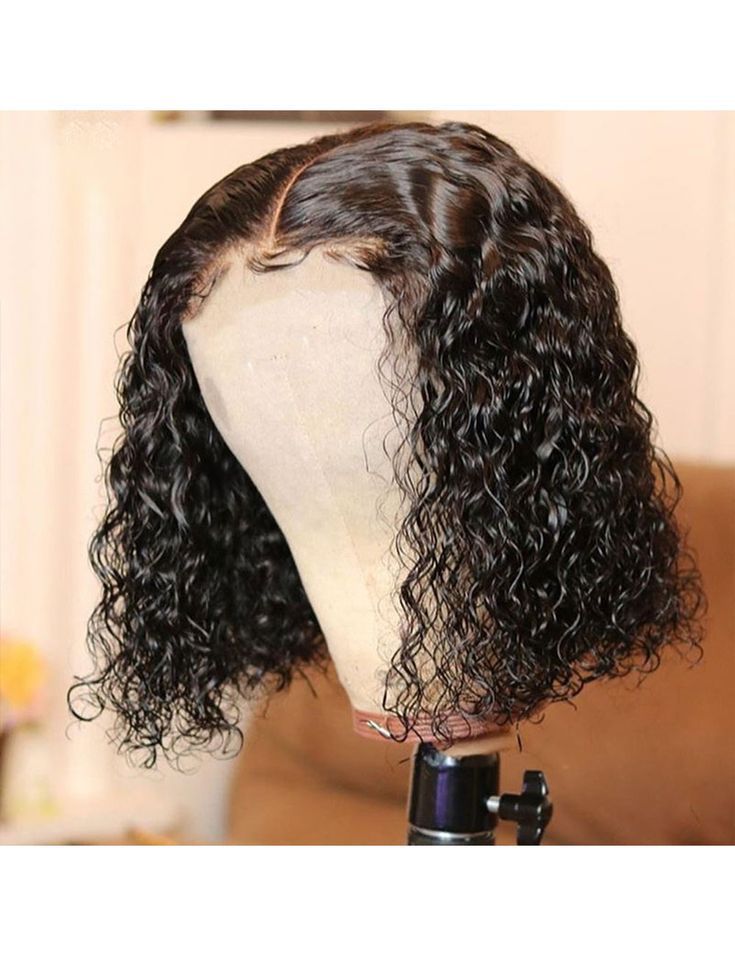 Emma Black Color Short Bob 13x4 Frontal Bob Wig Pre Plucked 100% Human Hair
