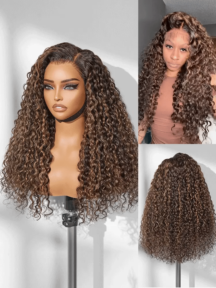 Emma ALL-DAY Comfort Brown Water wave Curly