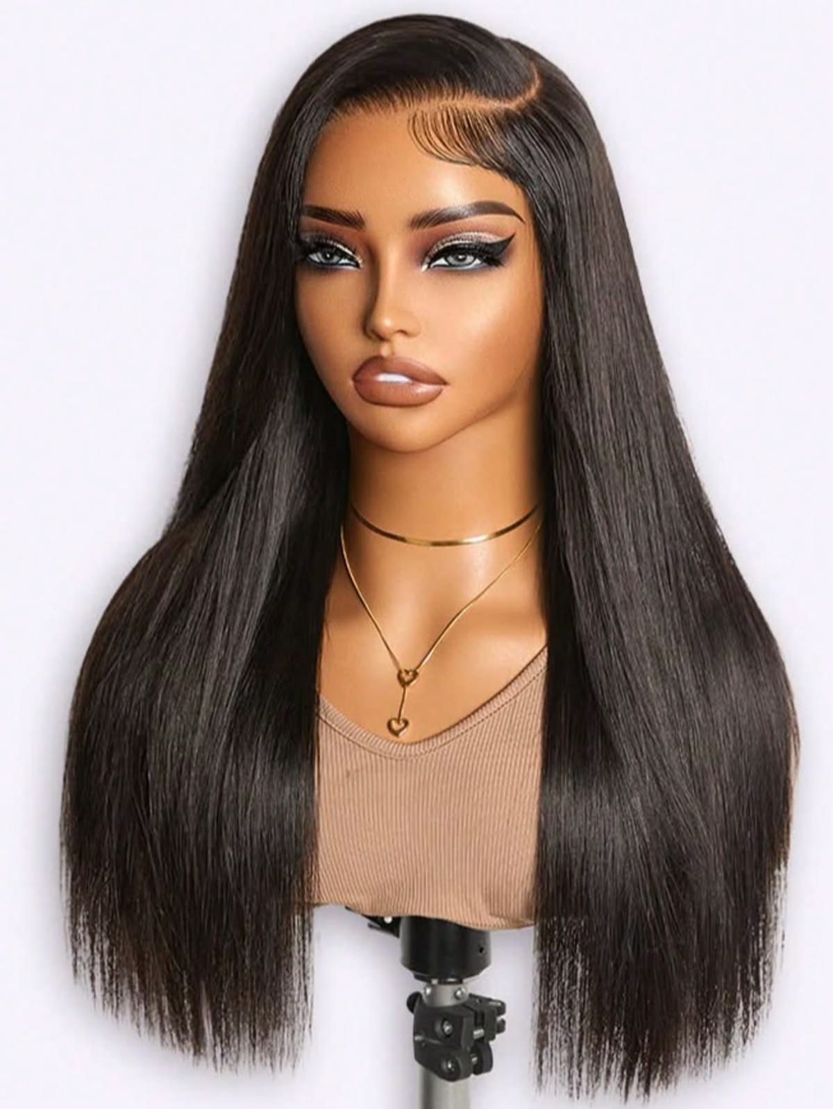 220% Density Luxury Custom 5X5 Straight Lace Closure Wig Double Drawn Virgin Human Hair HD Transparent Lace Wigs