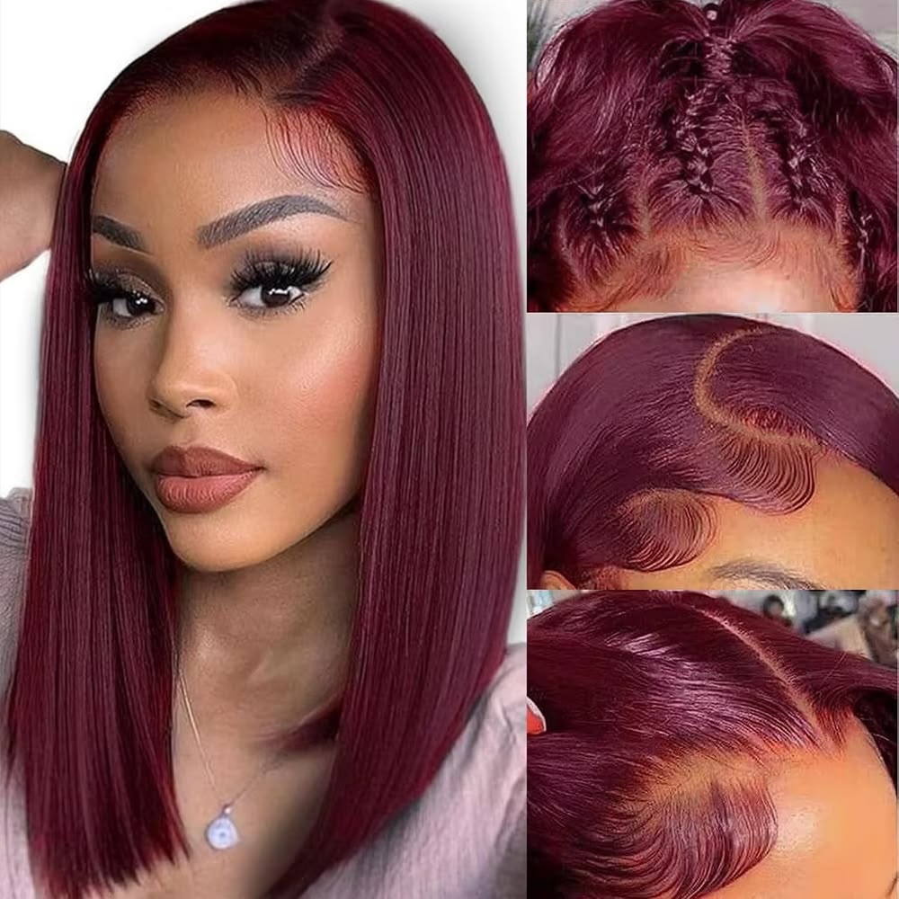 Emma Guleless Bone Straight Vietnam 13x4 SDD Hair 99J Color Wig