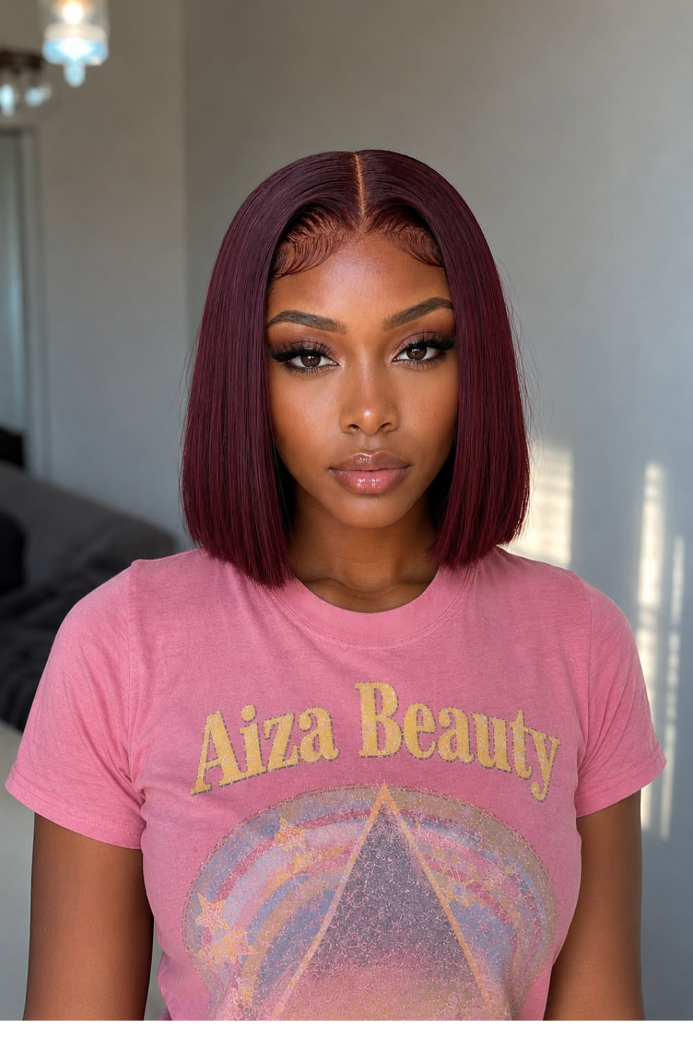 Emma Guleless Bone Straight Vietnam 13x4 SDD Hair 99J Color Wig