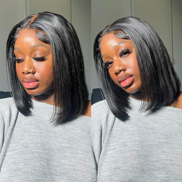 Emma Glueless 5x5 Lace Closure Wig Pre Plucked Straight 100% Human Hair