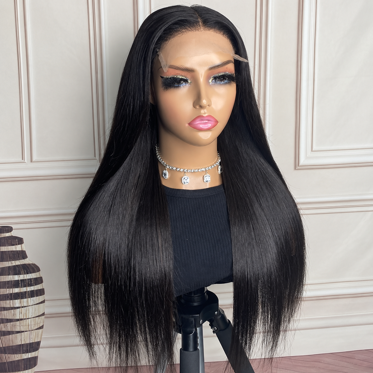 Emma Glueless Straight 13x4 Lace Frontal Wig Pre Plucked Glueless 5x5 Wig Virgin Human Hair