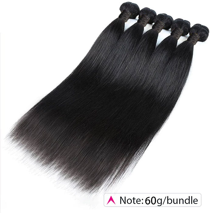 Emma 60Gram Straight Virgin Human Hair Bundles Extensions