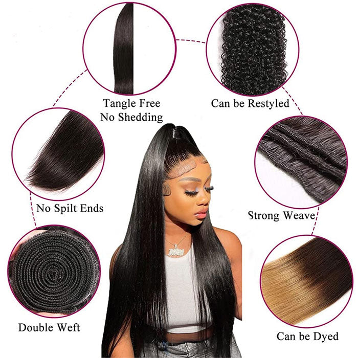 Emma 11A 1 Bundle Deals Straight Virgin Human Hair Weave