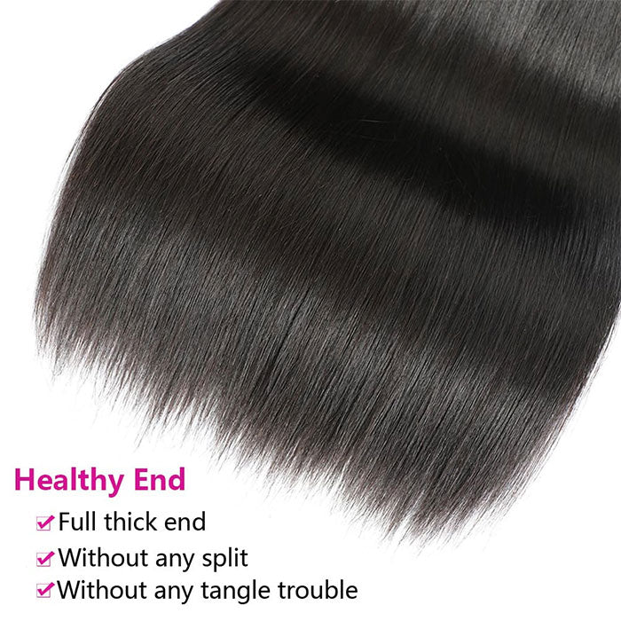 Emma 12A Straight 3 Bundles Deals Virgin Human Hair Weave Extensions