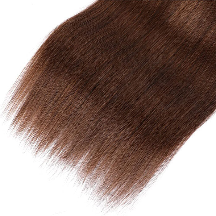 Emma 1 3 4 Bundles Deals Chocolate Brown Color 4 Straight Human Hair Weave