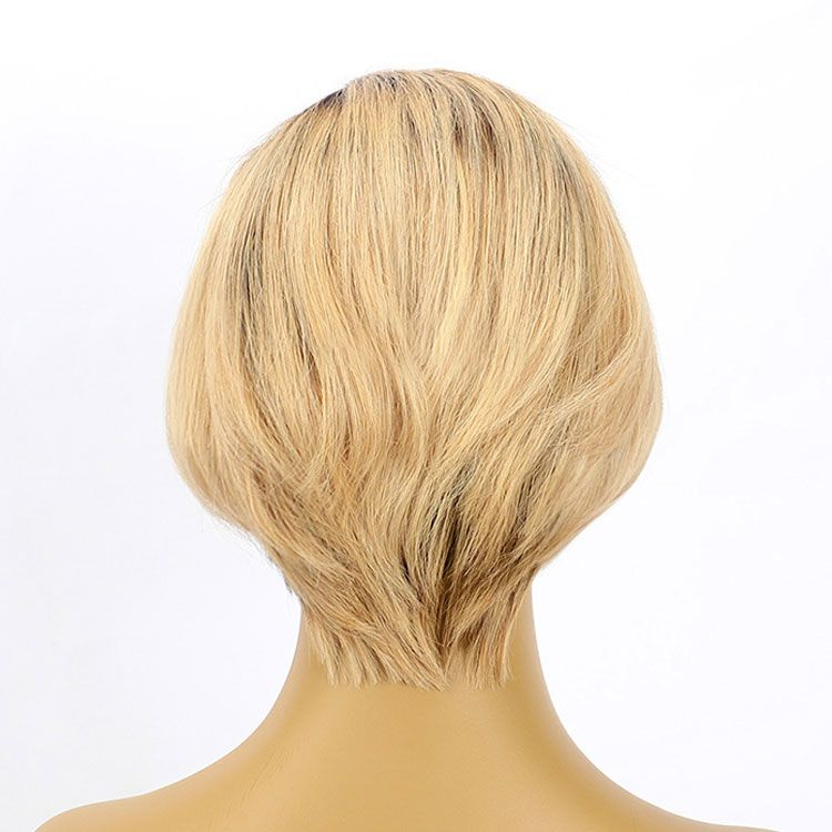 Emma 13x1 T Part Short Pixie Cut Lace Wig T1B/27 Human Hair