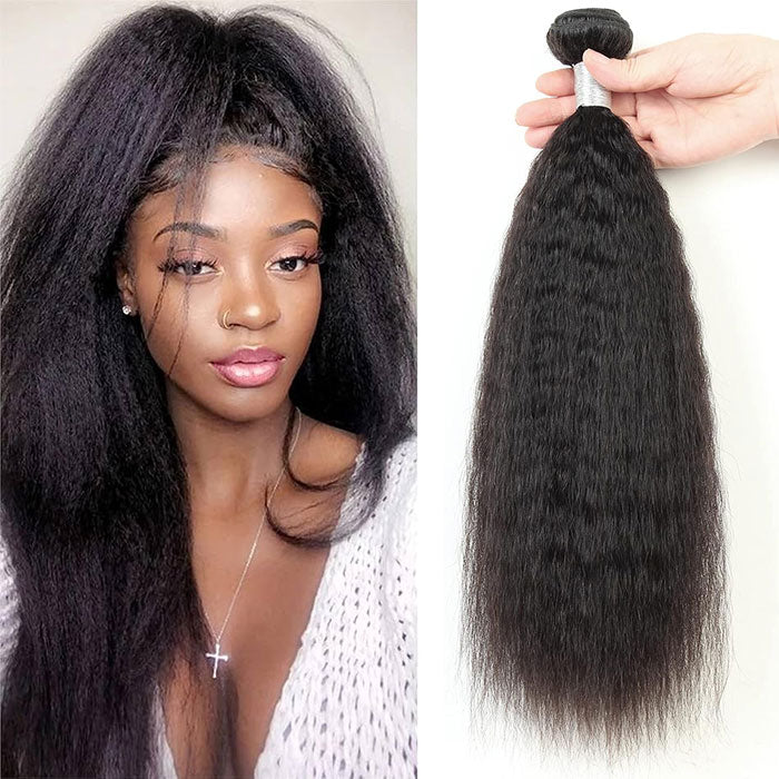 Emma 1 Bundle Deal Kinky Straight Virgin Human Hair Bundle Weave