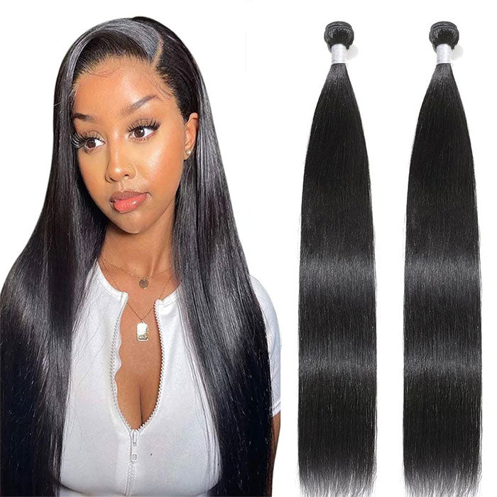 Emma 2 Bundles Deals Striaght Virgin Human Hair Weave Extensions