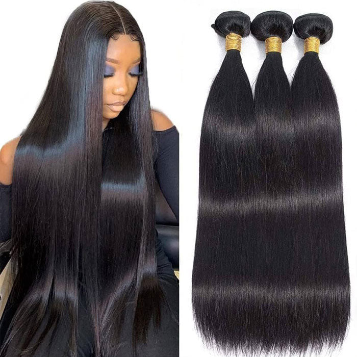 Emma 3 Bundles Deals 11A Virgin Human Hair Straight Weave Bundles