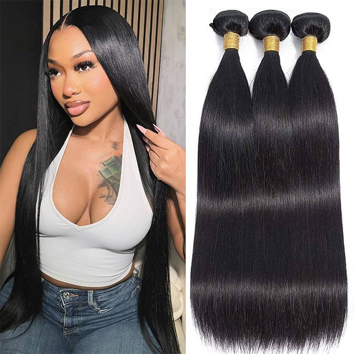 Emma 3 Bundles Deals 11A Virgin Human Hair Straight Weave Bundles