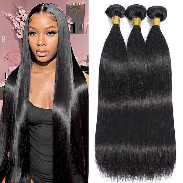 Emma 3 Bundles Deals 11A Virgin Human Hair Straight Weave Bundles