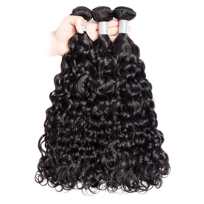Emma 3 Bundles Deals Wet and Wavy Human Hair Extensions Water Wave