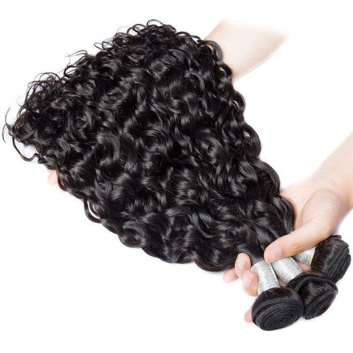Emma 3 Bundles Deals Wet and Wavy Human Hair Extensions Water Wave