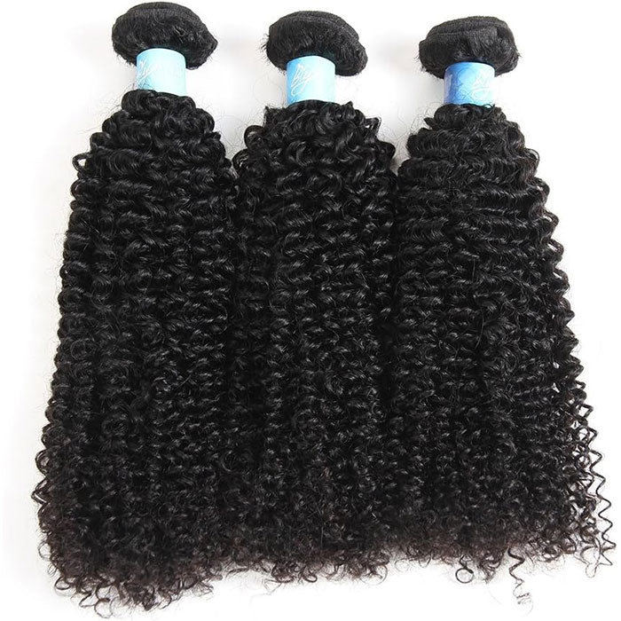 Emma 3 Bundles Kinky Curly Virgin Human Hair Weave Extensions