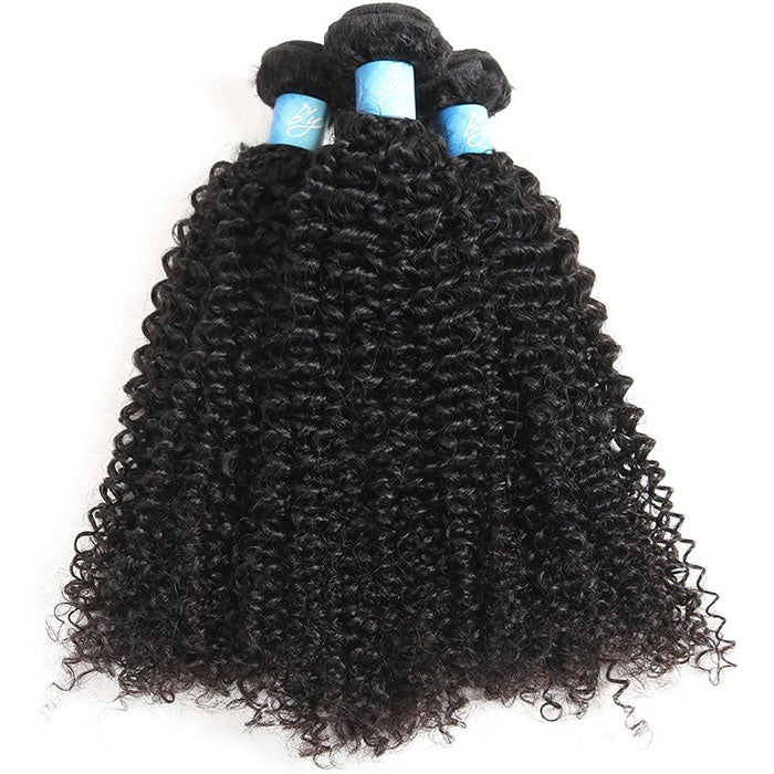 Emma 3 Bundles Kinky Curly Virgin Human Hair Weave Extensions