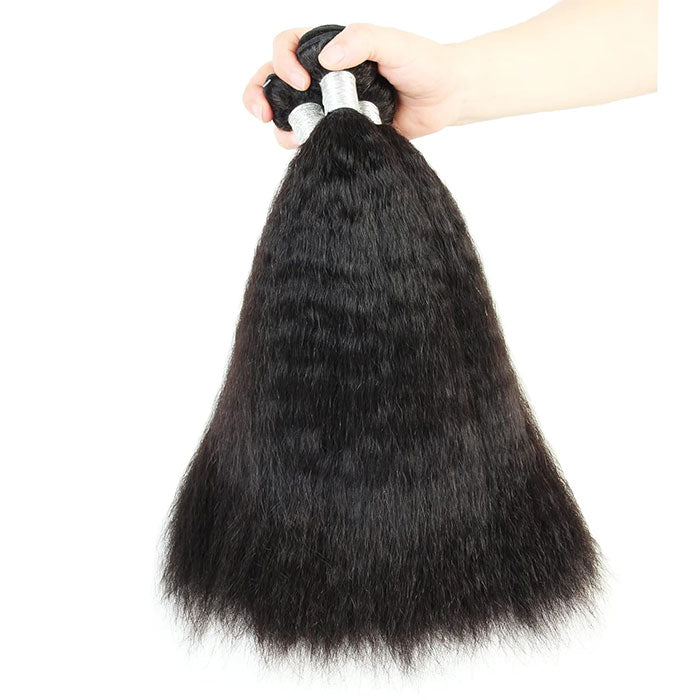 Emma 3 Bundles a Lot Kinky Straight Virgin Human Hair Weave Bundles