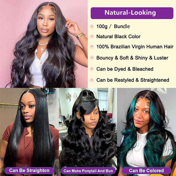 Emma 4 Bundles Deals Body Wave Virgin Human Hair Weave Extensions