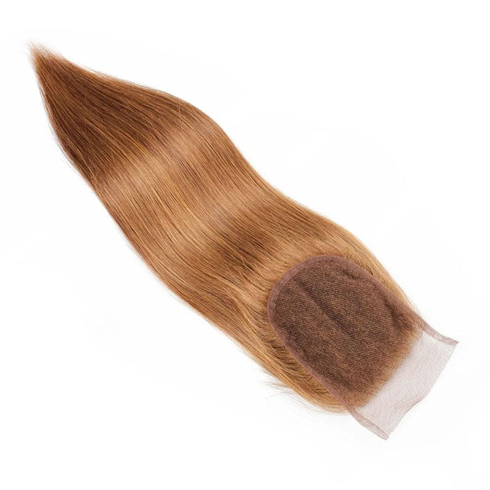 Emma 4x4 Lace Closure Light Brown Color 30 Straight Human Hair