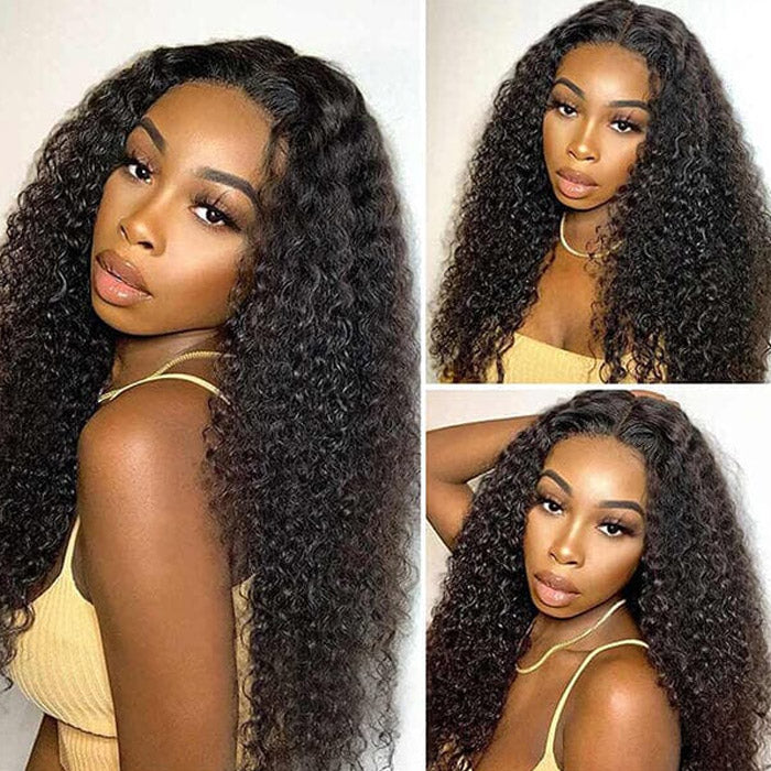 Emma 4x4 Transparent Lace Closure Wig Jerry Curly Virgin Human Hair