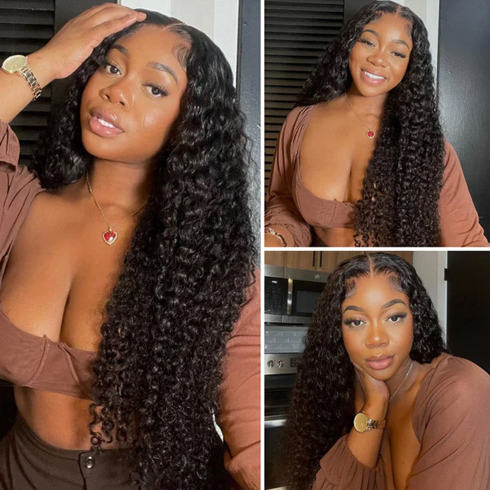 Emma 4x4 Transparent Lace Closure Wig Jerry Curly Virgin Human Hair