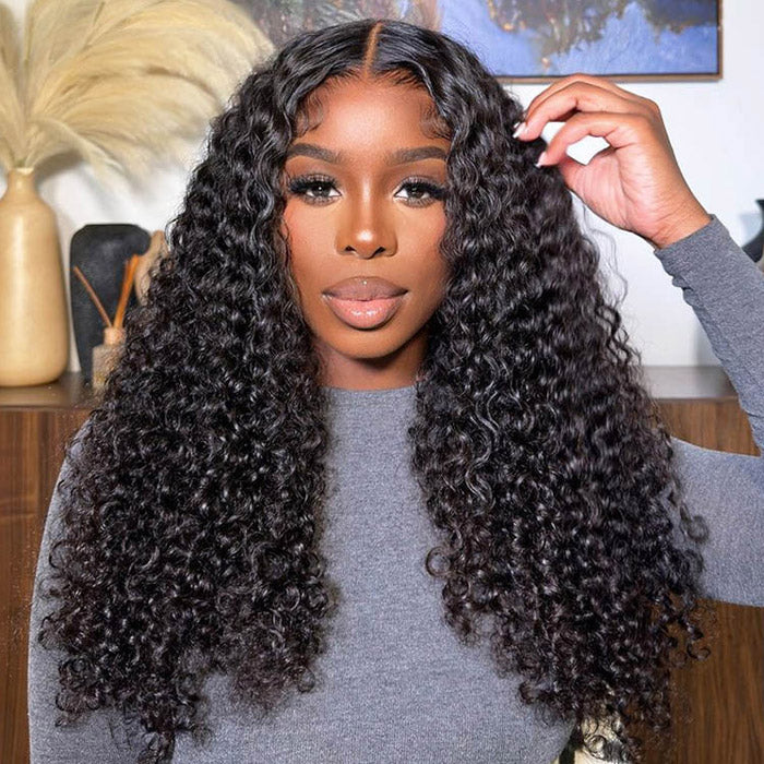 Emma 4x4 Transparent Lace Closure Wig Jerry Curly Virgin Human Hair