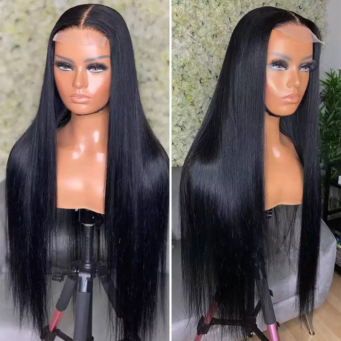 Emma 4x4 Transparent Lace Closure Wig Striaght Virgin Human Hair