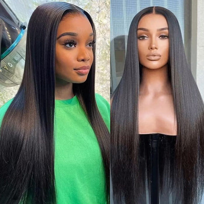 Emma 4x4 Transparent Lace Closure Wig Striaght Virgin Human Hair