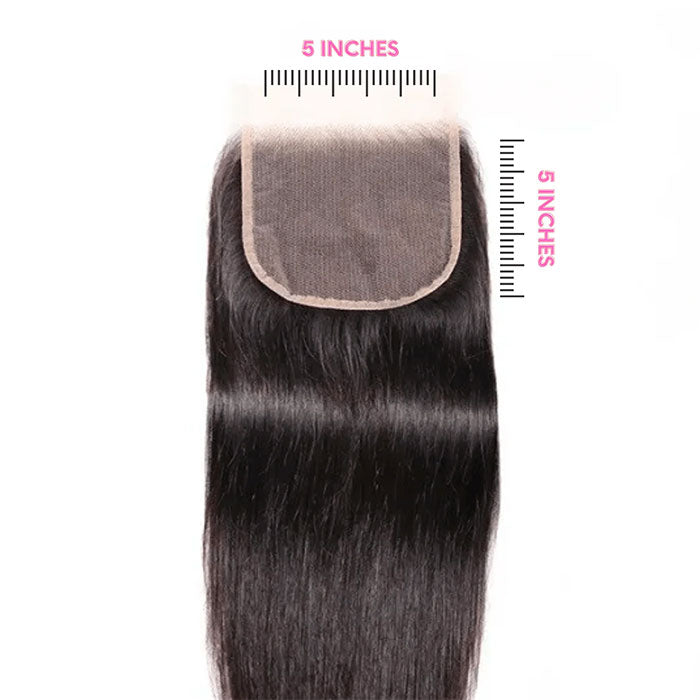 Emma 5x5 Lace Closure Silky Striaght Virgin Human Hair