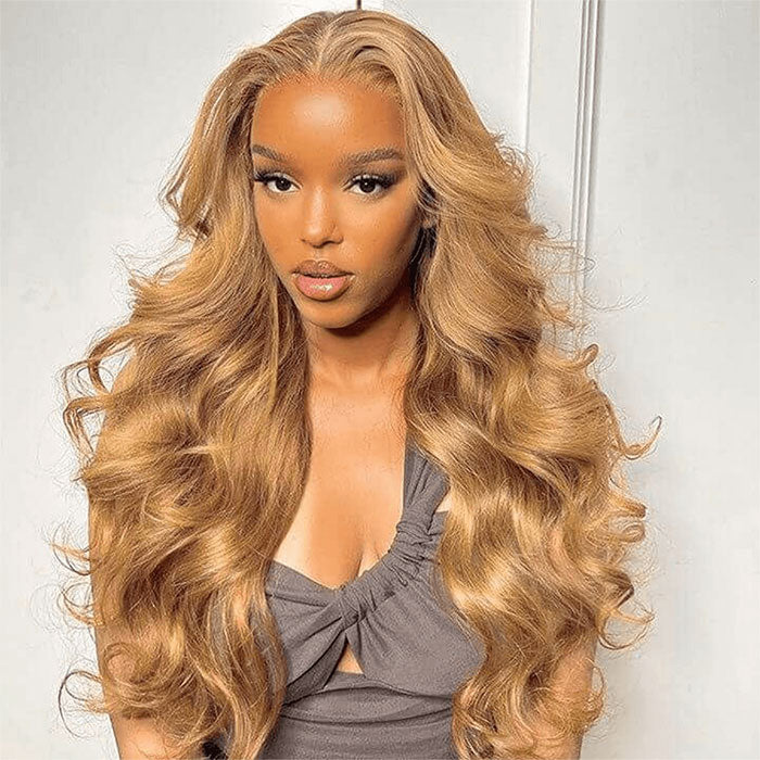 Emma Blonde Color 27 Human Hair 13x4 Lace Frontal Wig Body Wave