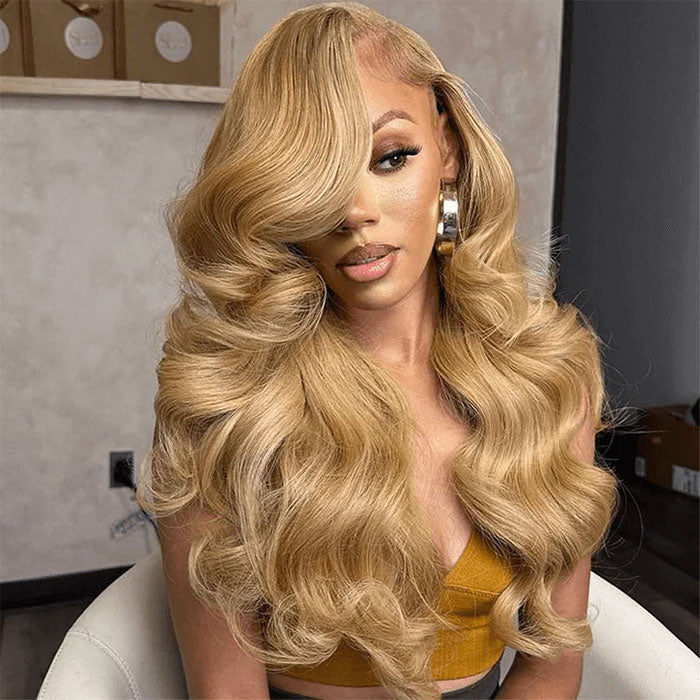 Emma Blonde Color 27 Human Hair 13x4 Lace Frontal Wig Body Wave