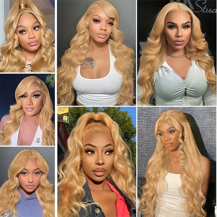 Emma Blonde Color 27 Human Hair 13x4 Lace Frontal Wig Body Wave