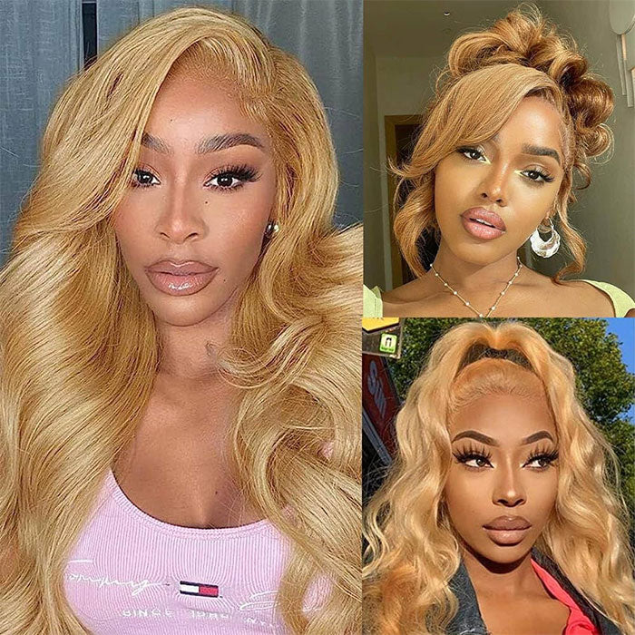 Emma Blonde Color 27 Human Hair 13x4 Lace Frontal Wig Body Wave