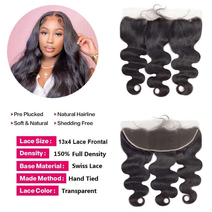 Emma Body Wave 13x4 Lace Frontal Pre Plucke Virgin Human Hair