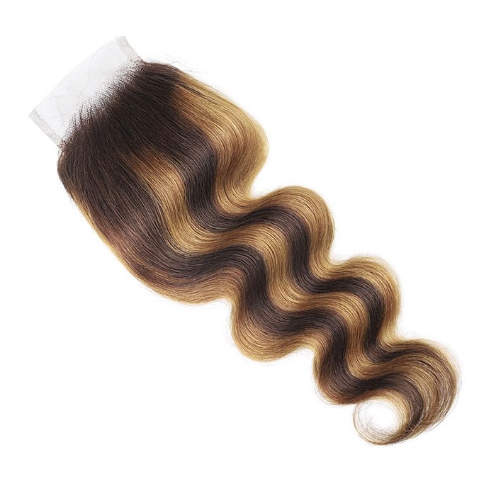 Emma Body Wave 4x4 Lace Closure Ombre Highlight Human Hair