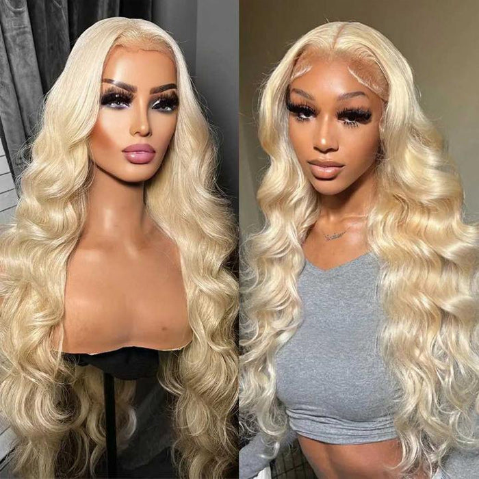 Emma Body Wave 613 Honey Blonde Color 13x4 Lace Frontal Wig Human Hair