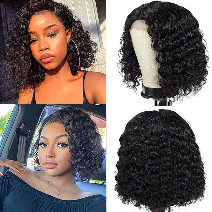 Emma Deep Wave 13x4 Lace Frontal Wig Pre Plucked Curly Virgin Human Hair