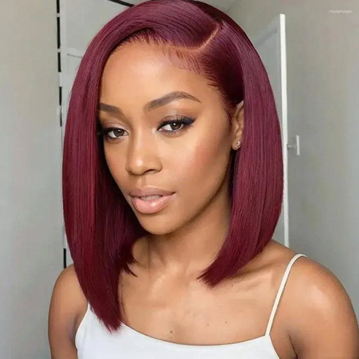 Emma Flash Sale 99j Color Bob 13x4 Lace Frontal Wig Human Hair