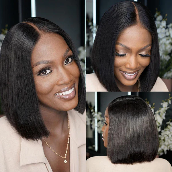 Emma Glueless 2x6 Lace Closure Wig Silky Straight 100% Human Hair