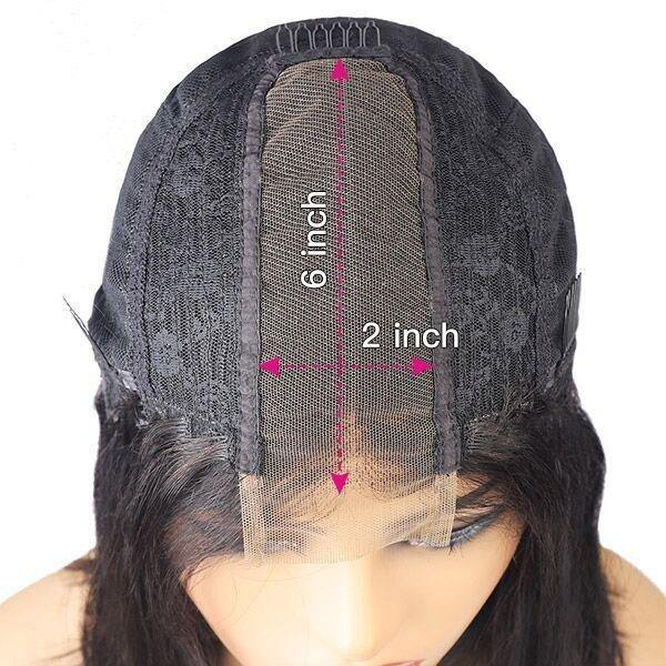 Emma Glueless 2x6 Lace Closure Wig Silky Straight 100% Human Hair