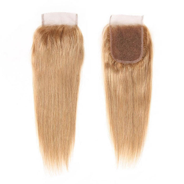 Emma Hair #27 Honey Blonde 4x4 Lace Closure Straight Human Hair
