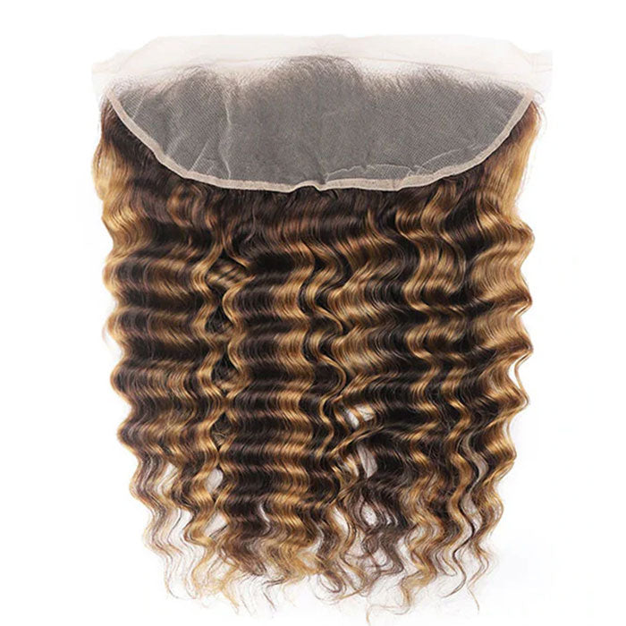 Emma Highlight Color P4/27 Lace Frontal Pre Plucked Deep Wave Human Hair