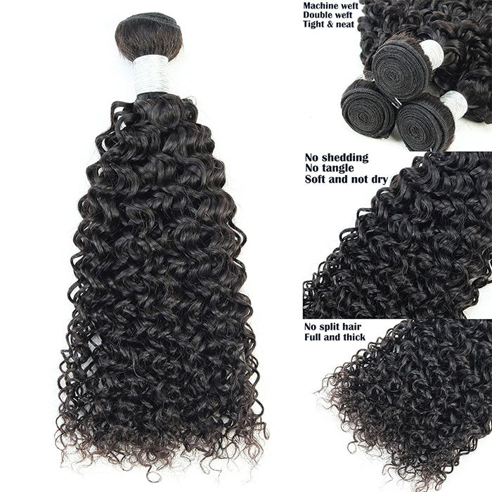 Emma Jerry Curl 1 Bundle Virgin Human Hair Curly Weave Extensions