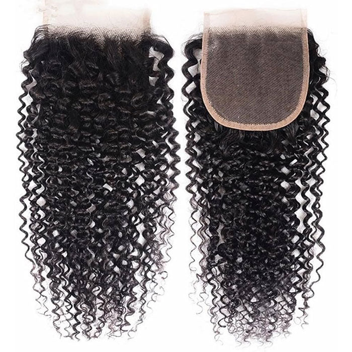 Emma Jerry Curly 4x4 Lace Closure Pre Plucked Virgin Human Hair