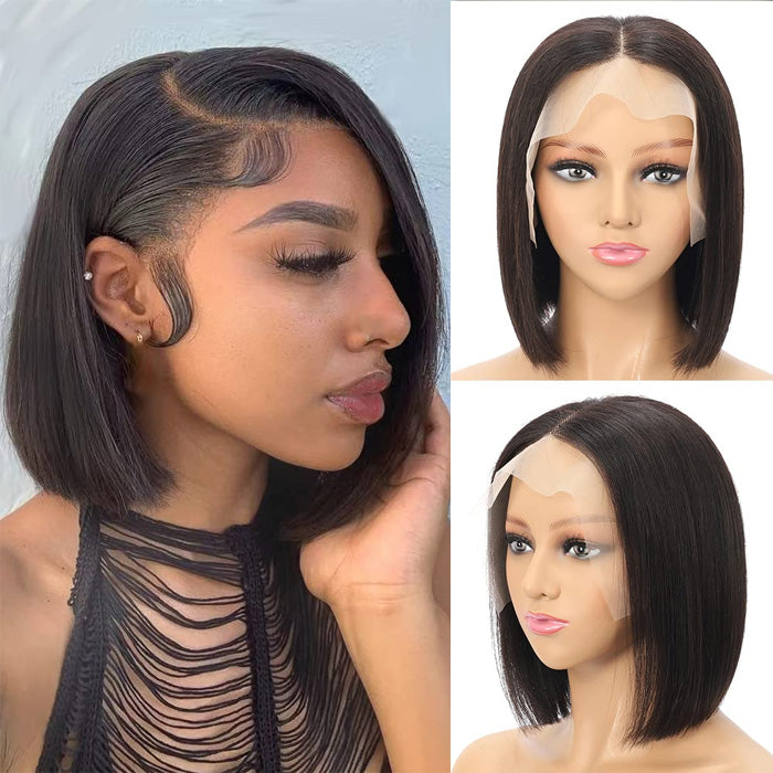 Emma Short Bob 13x4 Lace Frontal Wig Pre Plucked Virgin Human Hair